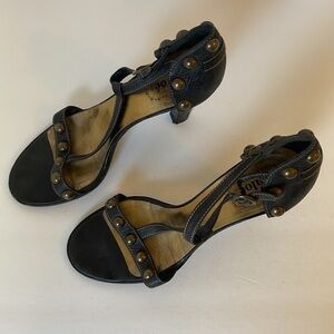 Chic Black Studded Women's Sandals
